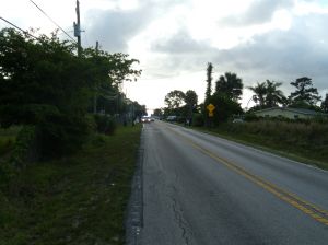 Looking at the road as the clean up starts
